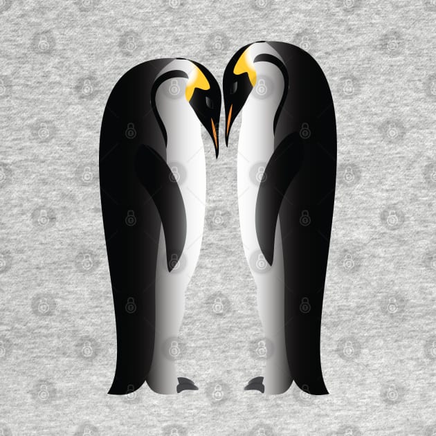 Emperor Penguins in Love by DQDesigns By Chele